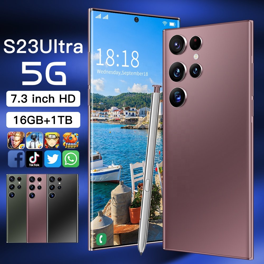 2023 Original Unlocked Cheap S23 5G Smartphone 6.7 Inch HD screen Android 13 Global Version 12+512G Mobile Phones 4G 5G network